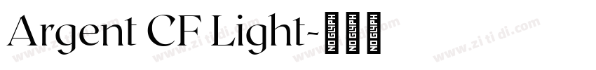 Argent CF Light字体转换
